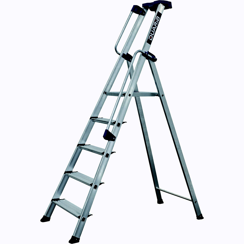 Escabeau pro X-STEP 4 marches DUARIB - Hauteur maxi 2.85m - Marches profondes de 11cm - 605204