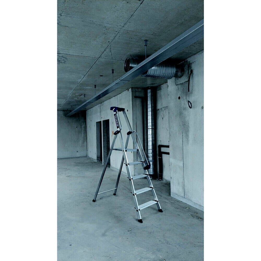 Escabeau pro X-STEP 8 marches DUARIB - Hauteur maxi 3.75m - Marches profondes de 11cm - 605208