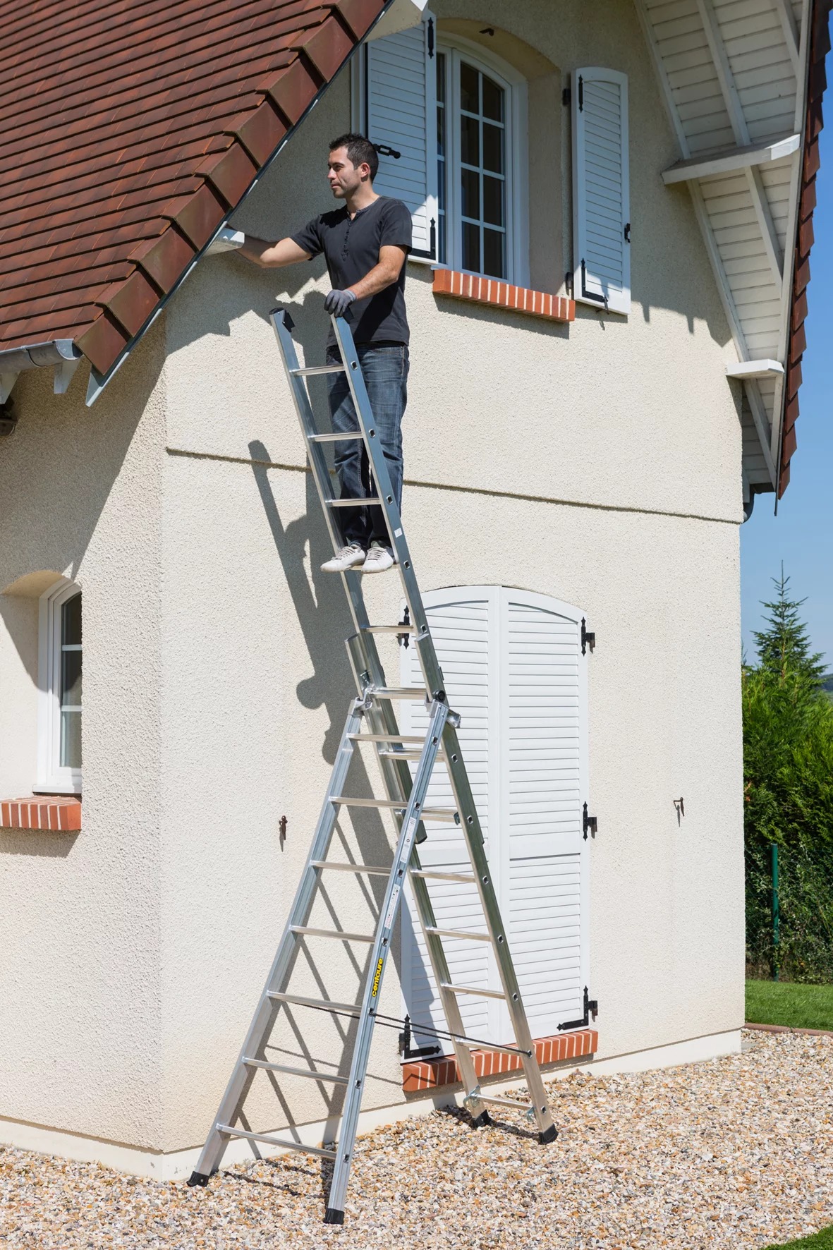 Echelle transformable à base évasée 3 plans DUARIB PRT3 2m75 - 363309