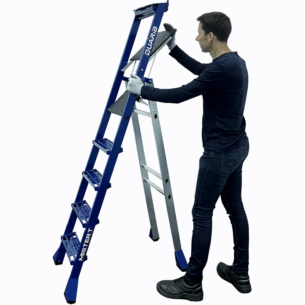 Escabeau 5 marches caillebotis MISTER T Master 3m10 DUARIB 649205