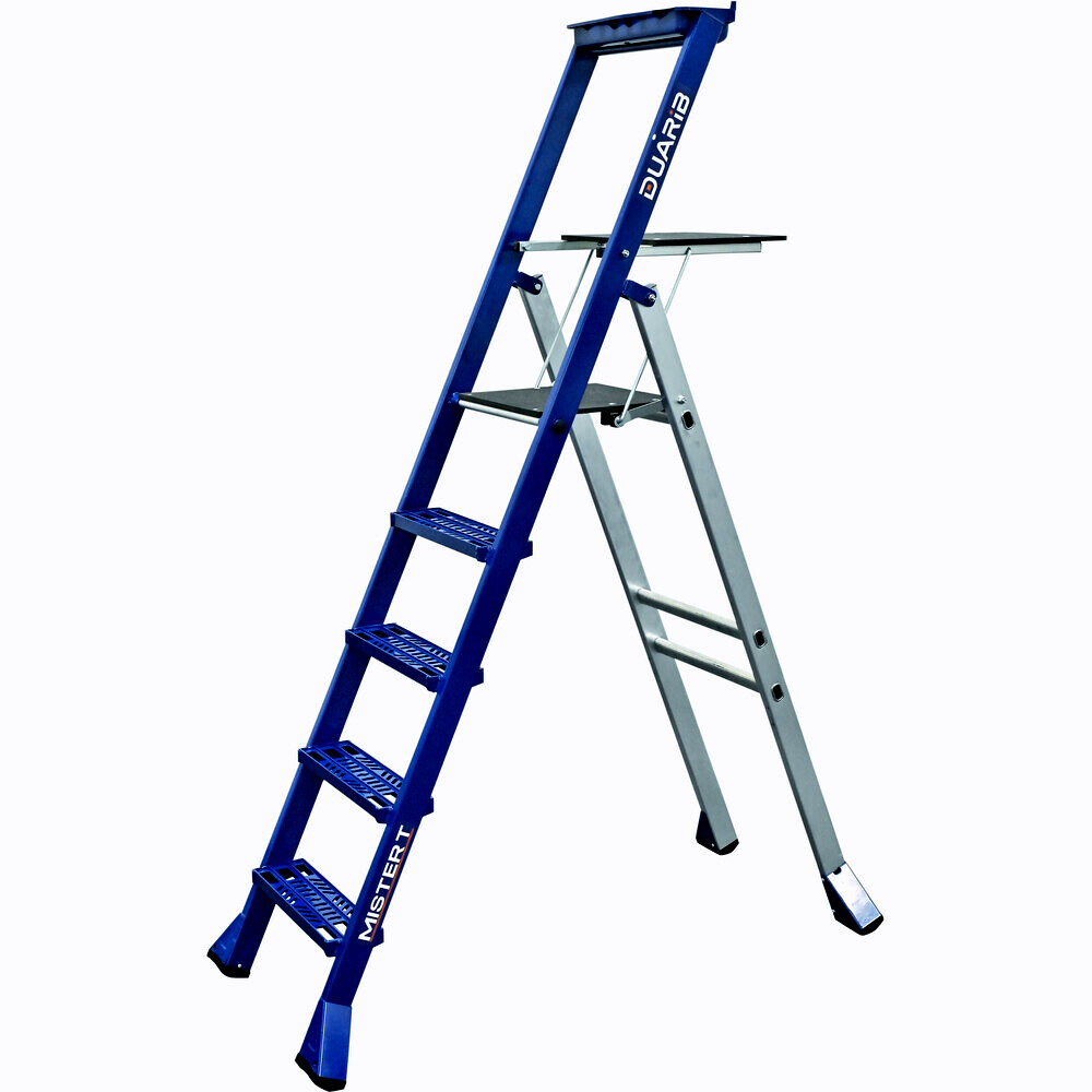 Escabeau 5 marches caillebotis MISTER T Master 3m10 DUARIB 649205