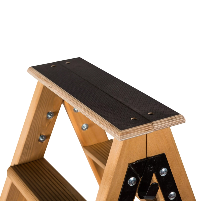 Escabeau bois Double Accès bois 2x6 marches + tablette - DUARIB - 683606