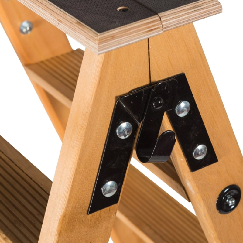 Escabeau bois Double Accès bois 2x6 marches + tablette - DUARIB - 683606