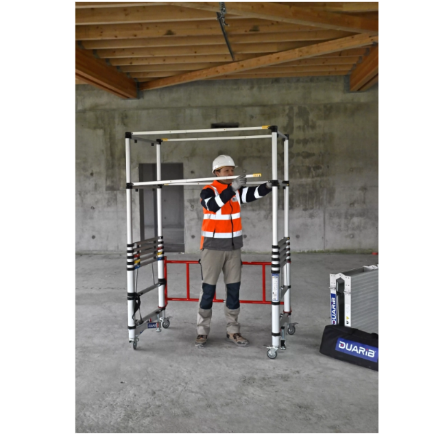 Echafaudage télescopique TELETOWER roulant aluminium 4m DUARIB - 7314020