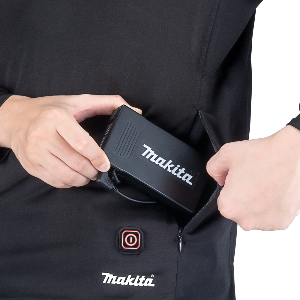 Sweat chauffant col zippé taille 2XL - MAKITA - DCX201B2XL