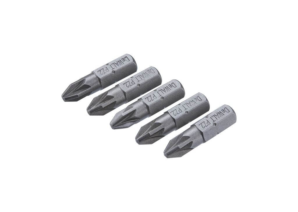 Coffret embouts de vissage PZ2 25 mm DEWALT, 25 pièces - DT71521-QZ