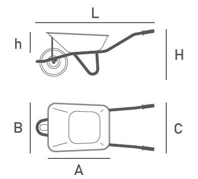 BROUETTE F10 ALGARVE CAPACITÉ 210KG 110L SIRL - U.04000.1812