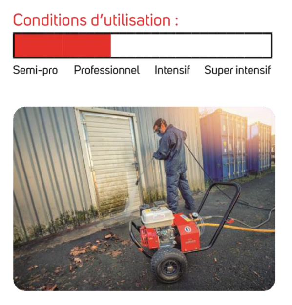 Nettoyeur haute pression thermique moteur HONDA GX200 essence DIMACO eau froide - TSL12165H