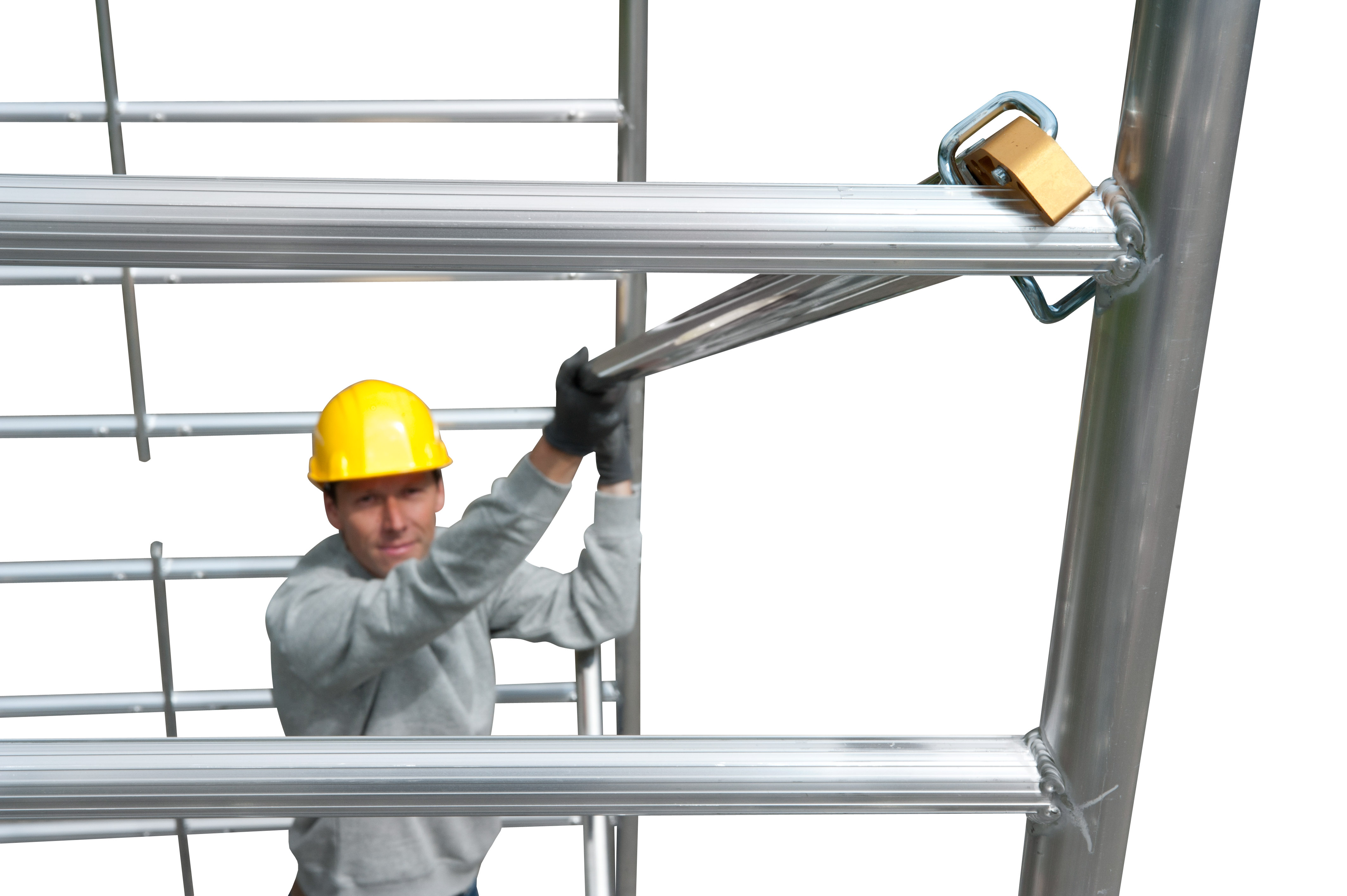 Echafaudage roulant aluminium DUARIB Docker2 150 295 hauteur travail 4,90 m lisses/sous-lisses  - 7230030