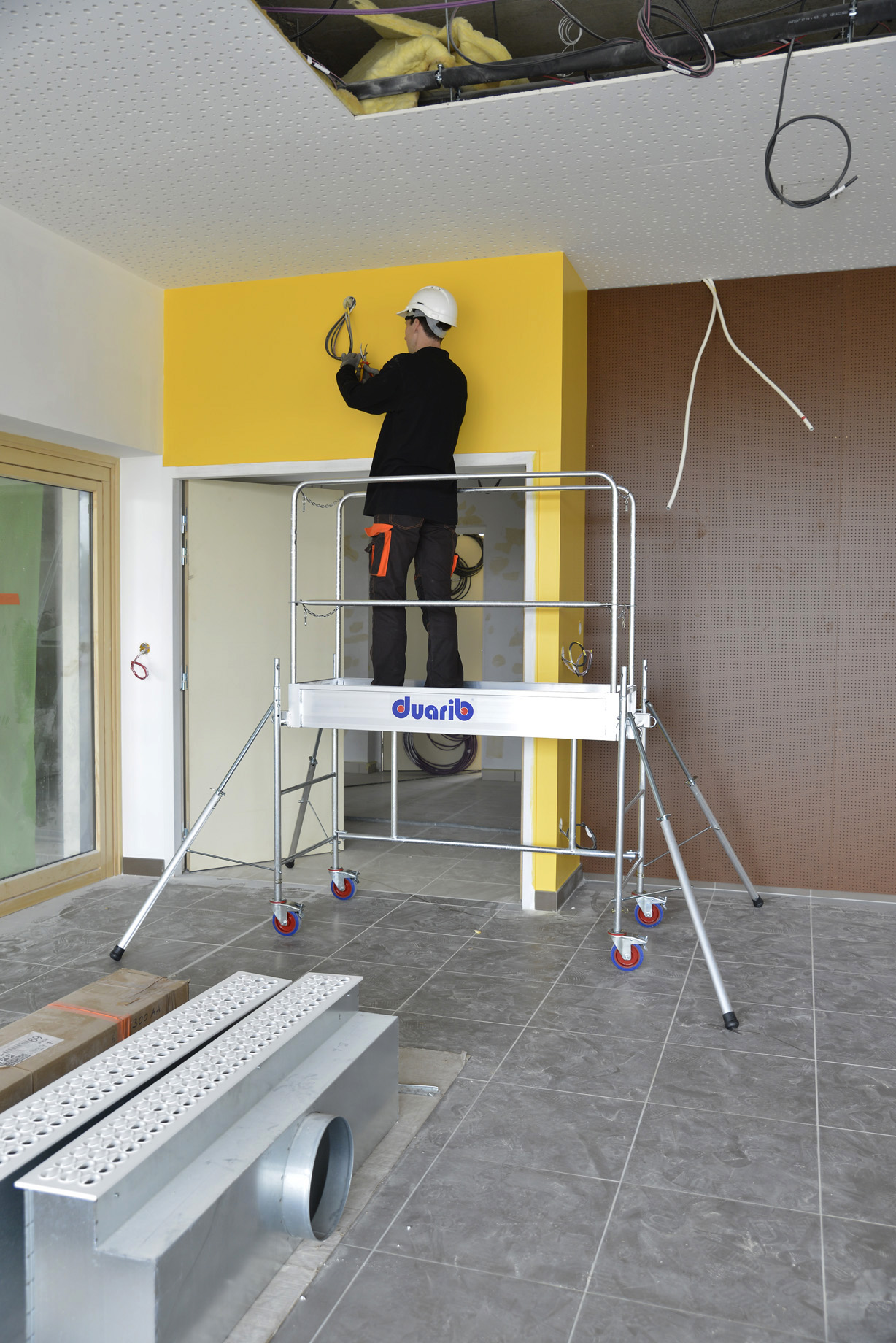 Echafaudage roulant acier Rolly DUARIB hauteur travail 2.90m  - 8015011