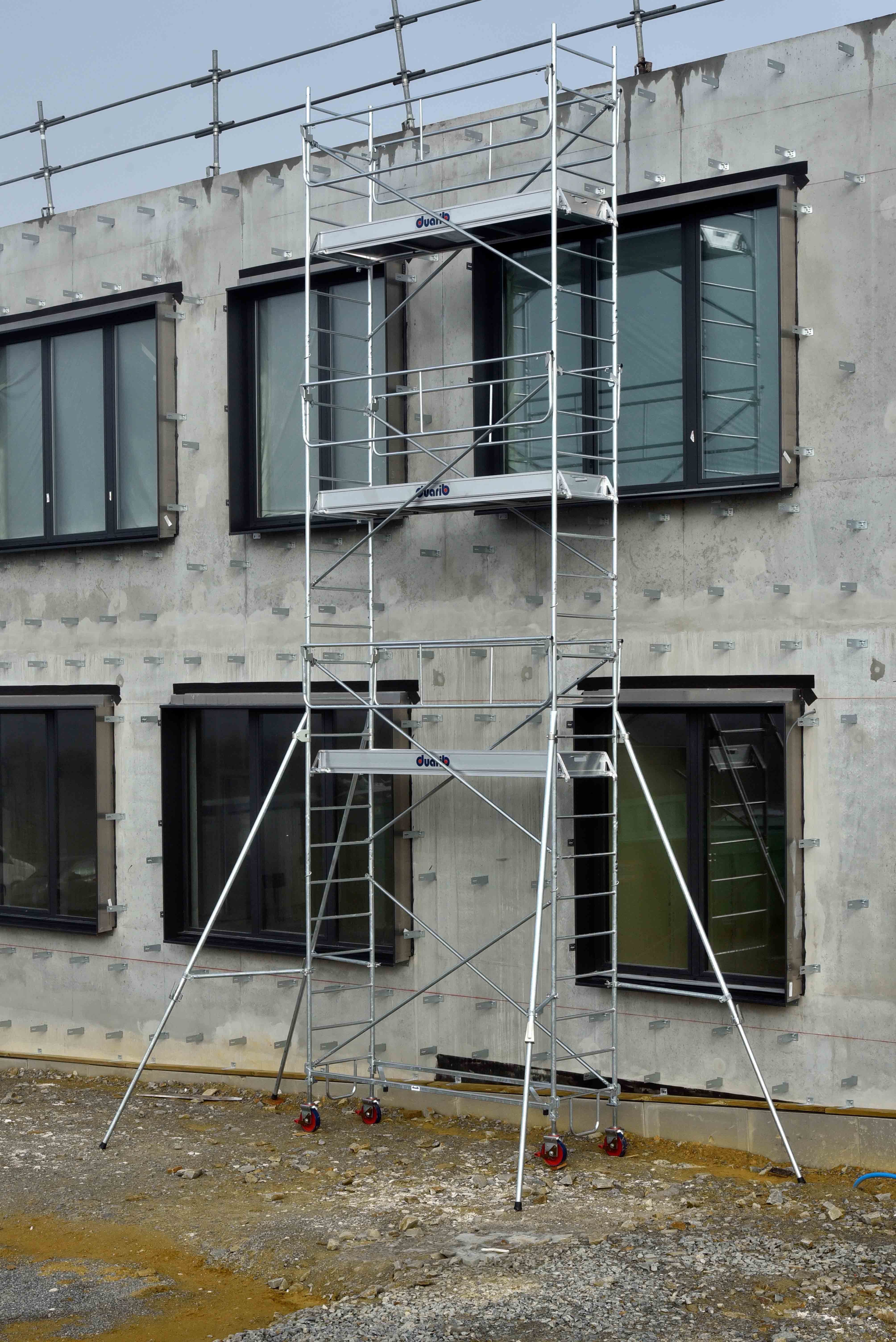 Echafaudage roulant acier DUARIB ROLLSTAR 254 hauteur travail 9m10- 8325072