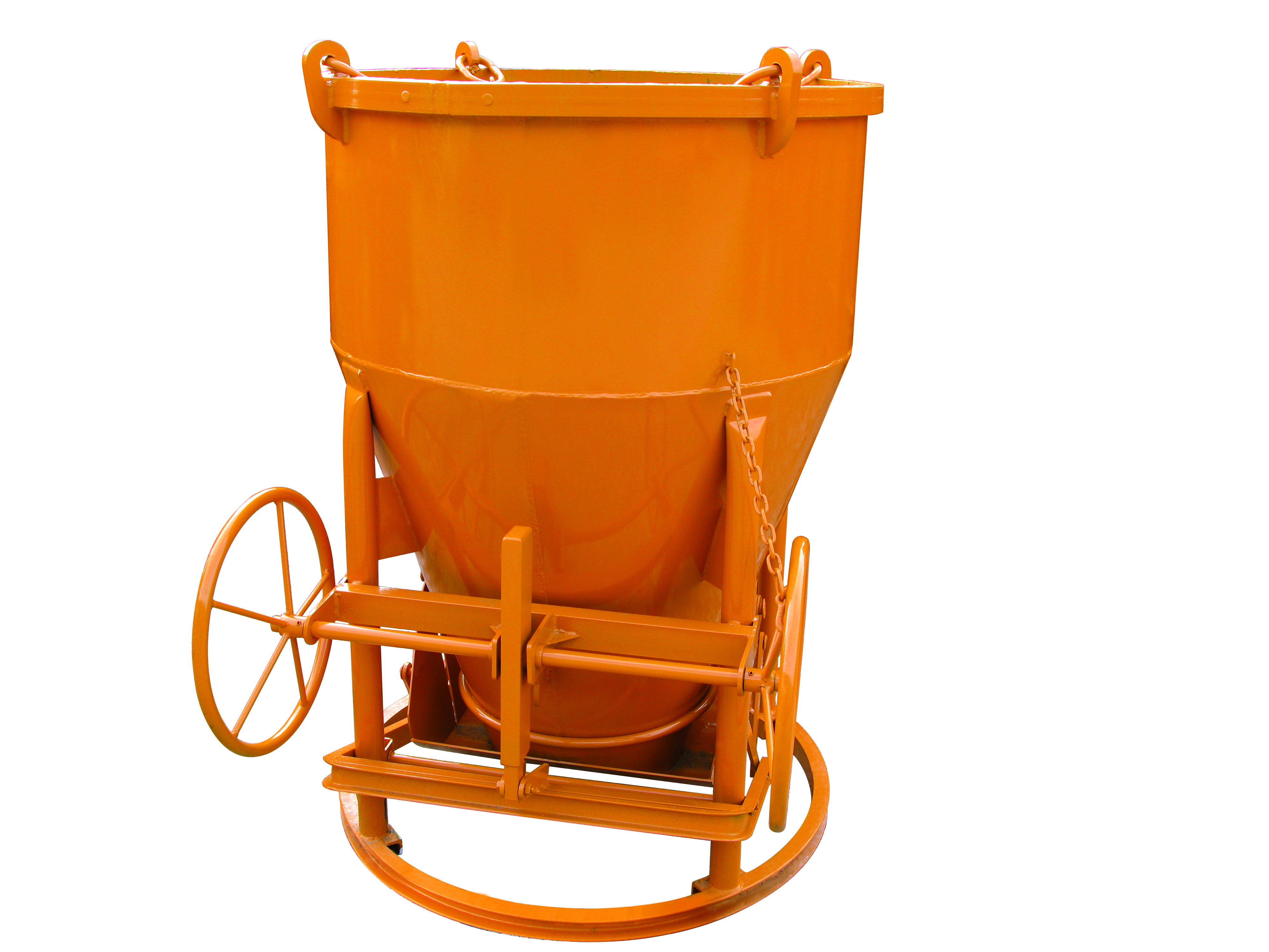 Benne à béton EICHINGER 600 L cylindro-conique à fond ouvrant-Mécanique avec volant-10129V