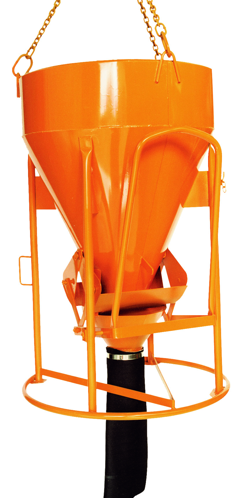 Benne à béton EICHINGER 250 L à tuyau cylindro-conique à entonnoir-Mécanique avec volant-1016V3