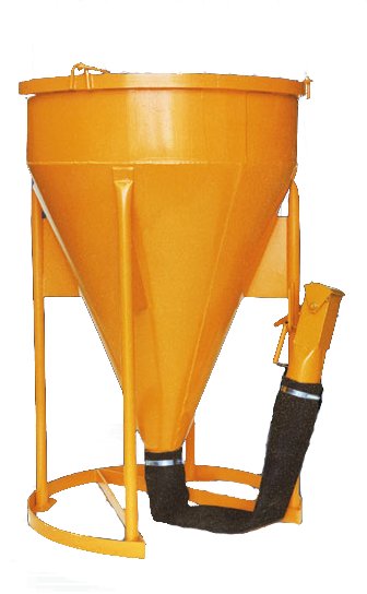 Benne à béton EICHINGER 1250 L à tuyau fermeture par vanne -Mécanique sans volant-101713