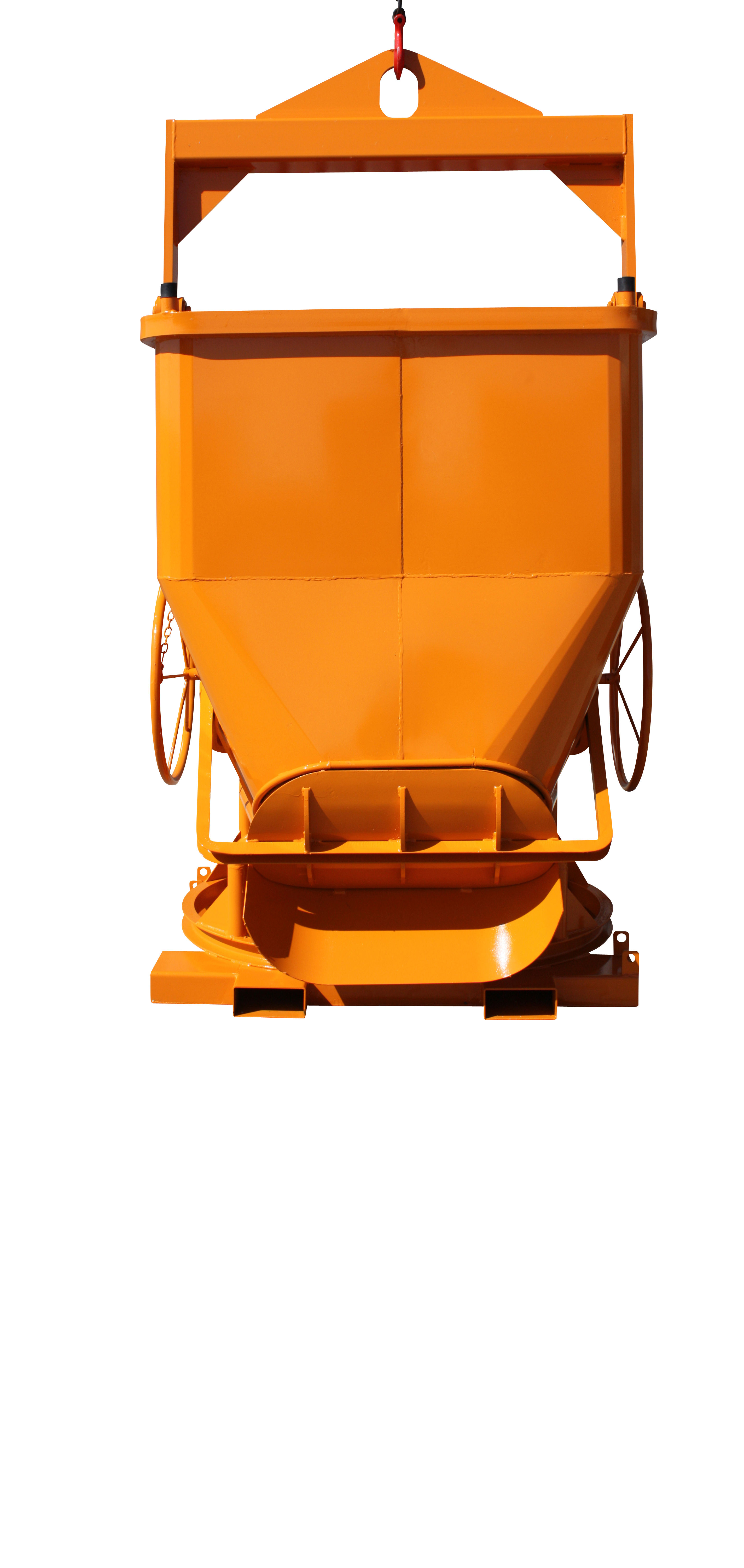 Benne à béton EICHINGER 350 L ouverture large droite vidage latéral-Mécanique sans volant-10285