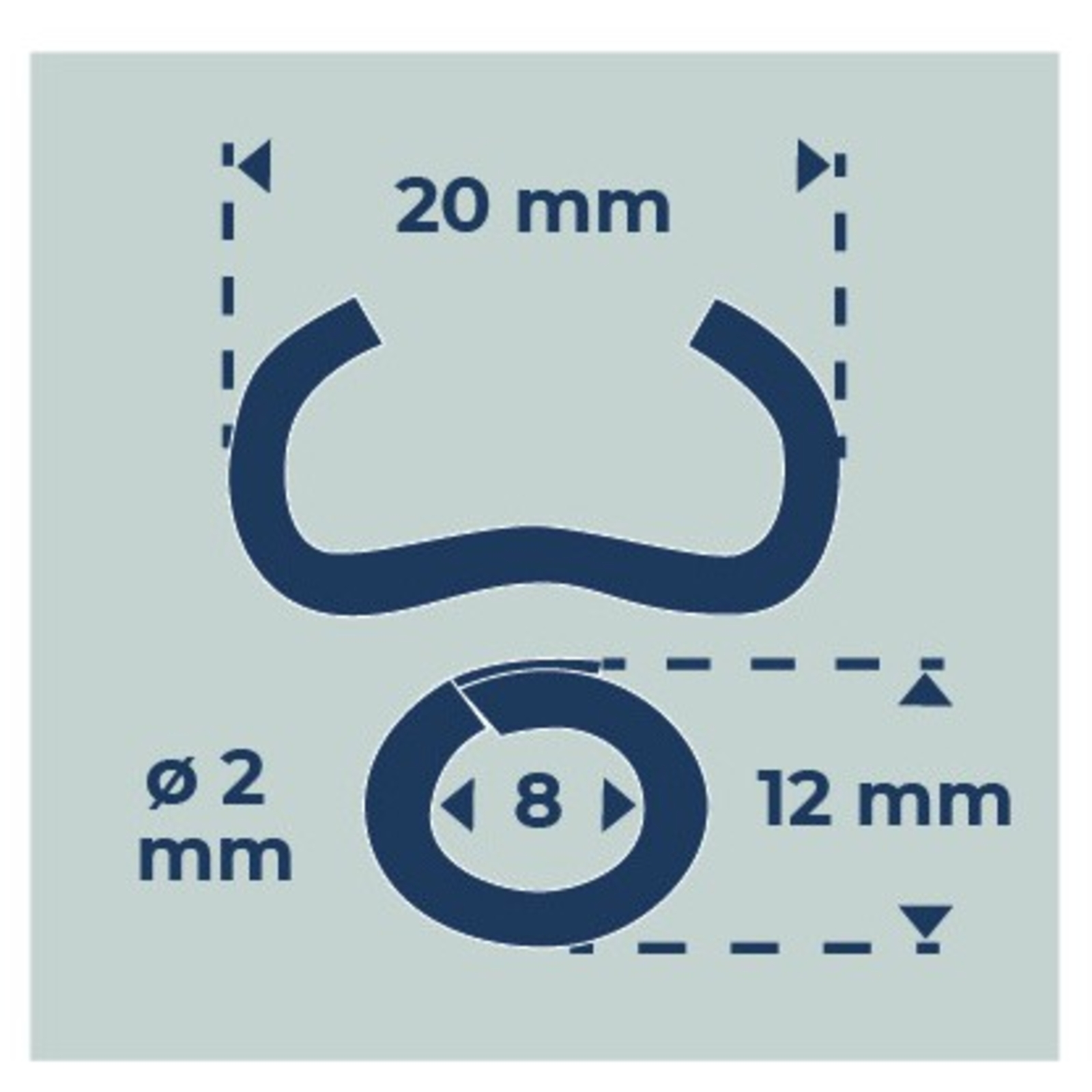AGRAFE OMEGA 20 - Galva A x 200 pcs - EDMA - 42501