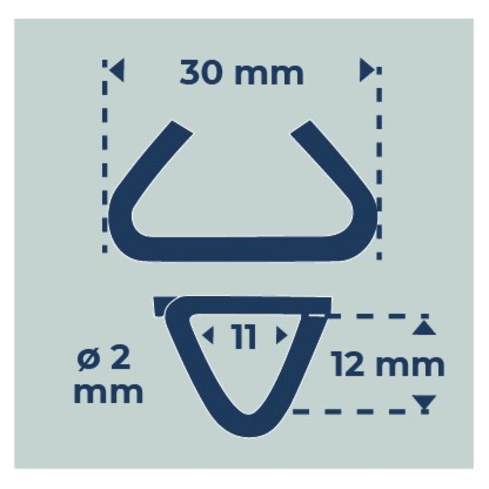 AGRAFE DELTA 30 - Galva A x 500 pcs - EDMA - 47101