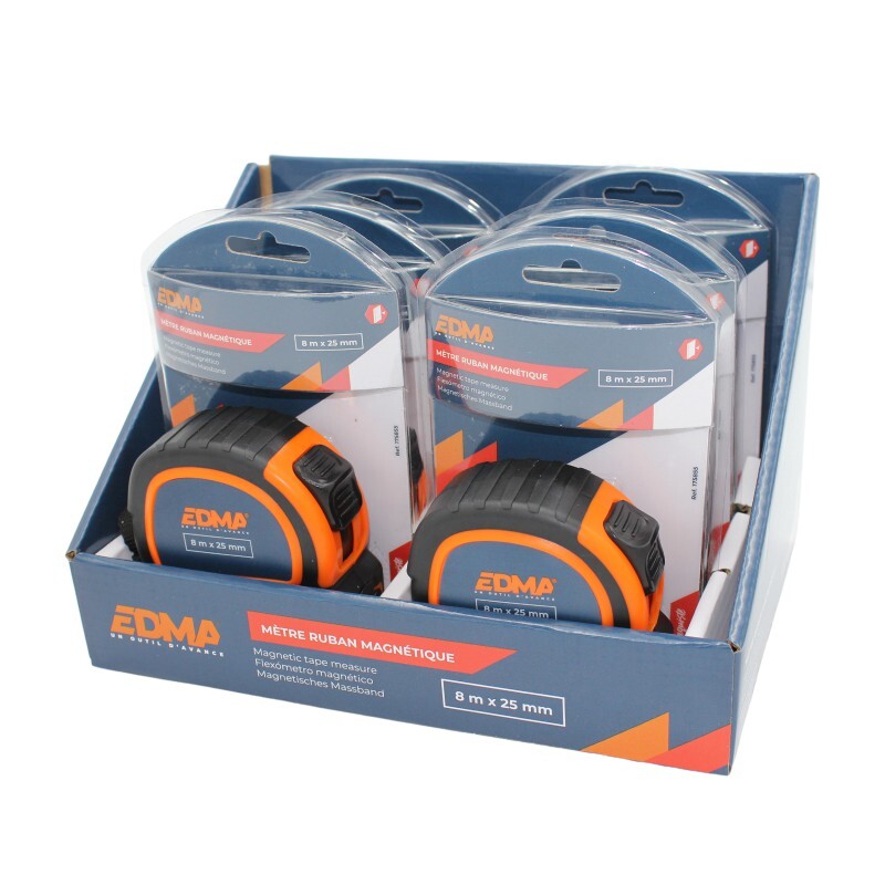 MÈTRE RUBAN MAGNÉTIQUE - 8 m x 25 mm - EDMA - 175855