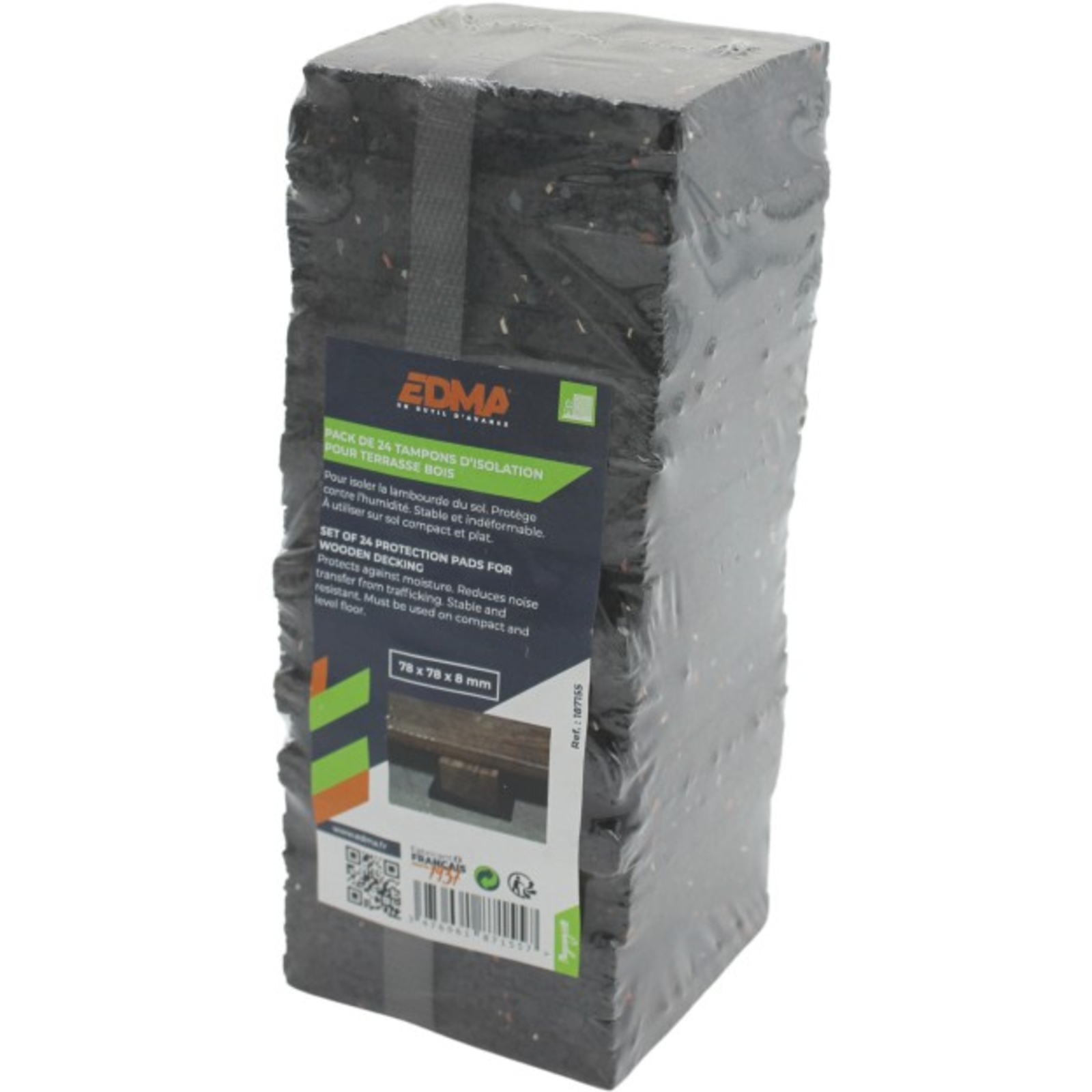 TAMPON D'ISOLATION - 78 x 78 x 8 mm x 24 pcs -  EDMA - 187155
