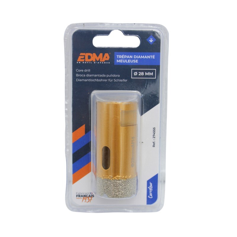 TRÉPAN DIAMANTÉ MEULEUSE - Ø 28 mm - EDMA - 274555