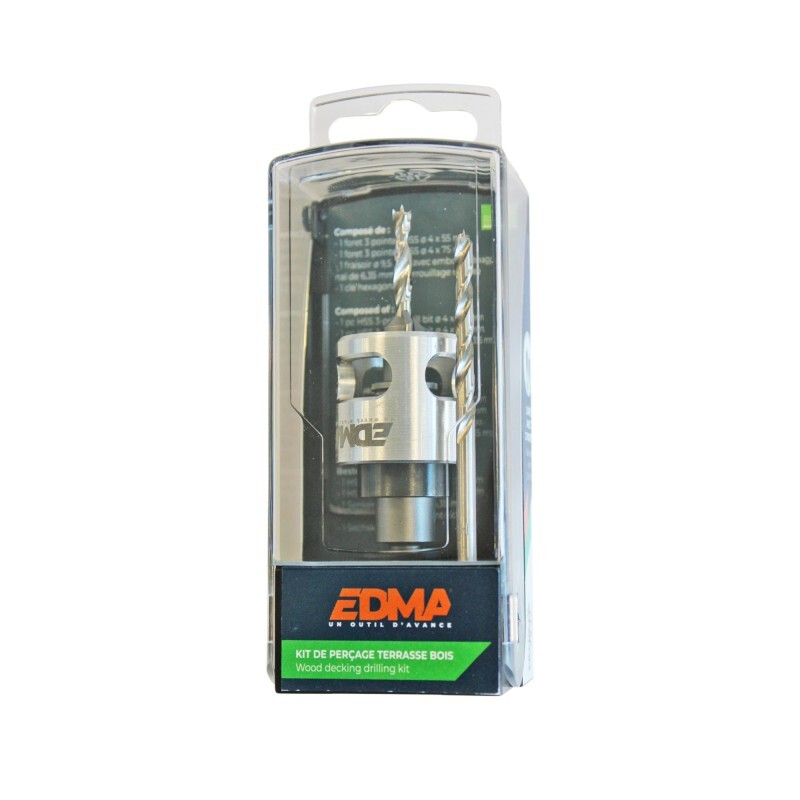 KIT DE PERÇAGE TERRASSE BOIS - EDMA - 274855