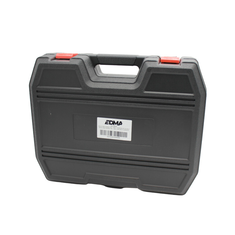 PACK 2 BATTERIES 18V - 4AH + CHARGEUR DOUBLE - EDMA - 536846