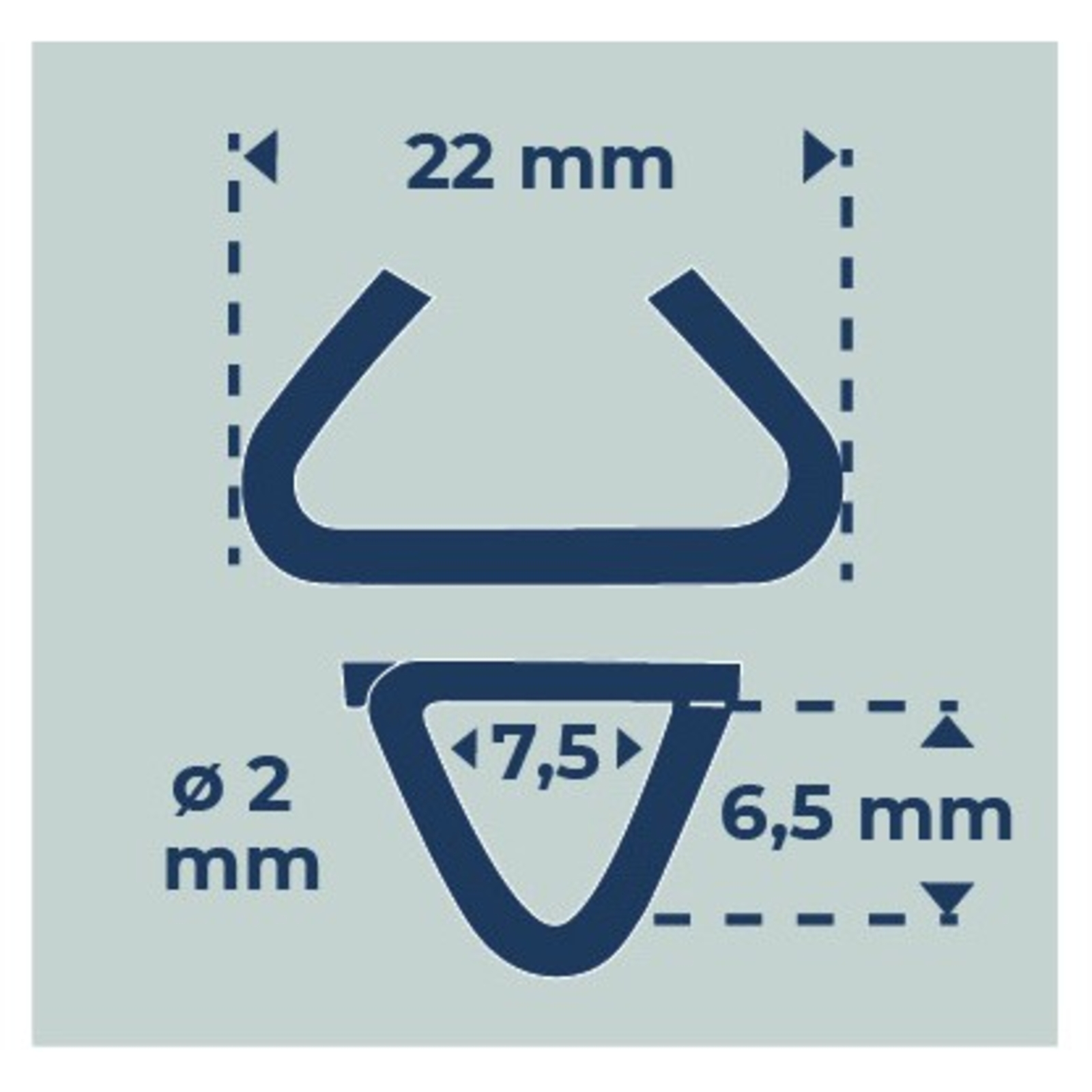 AGRAFE DELTA 22 - Galva A x 1000 pcs - EDMA - 900460