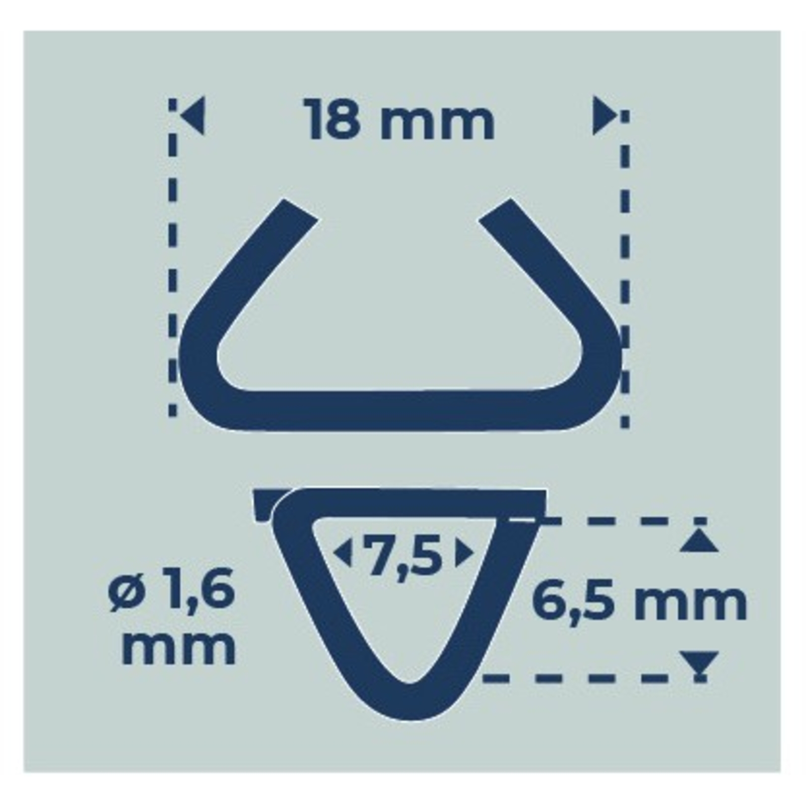 AGRAFE DELTA 18 - Cuivré x 3360 pcs - EDMA - 900466