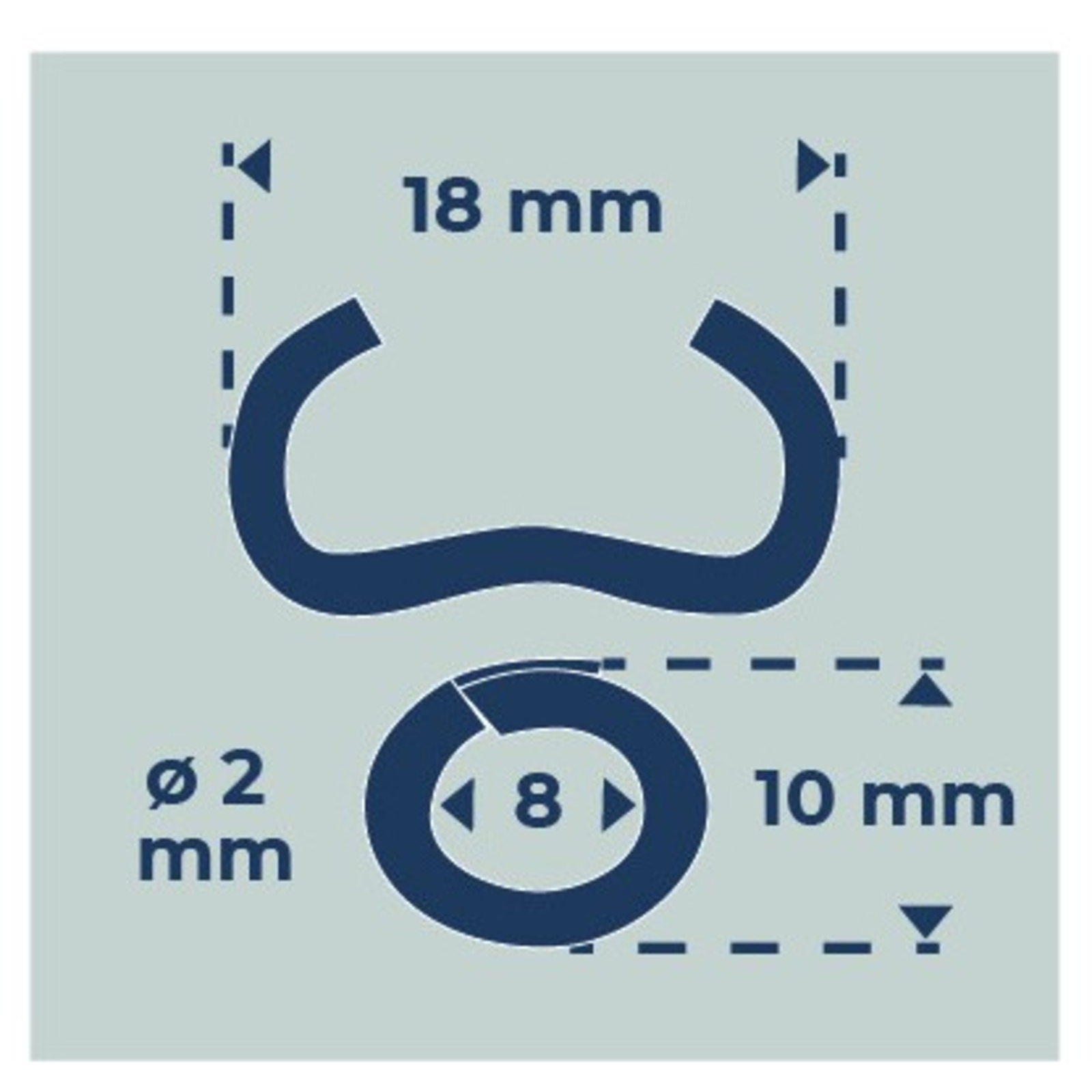 AGRAFE OMEGA 18 - Galva A x 1200 pcs - EDMA - 900470