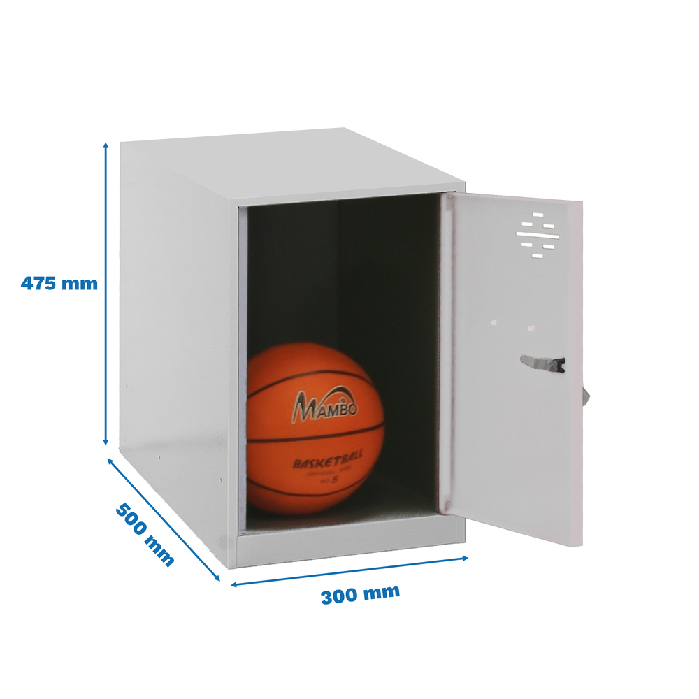 Vestiaire métallique monté 475x300x500 - Gris - SIMON RACK - 8425437064883