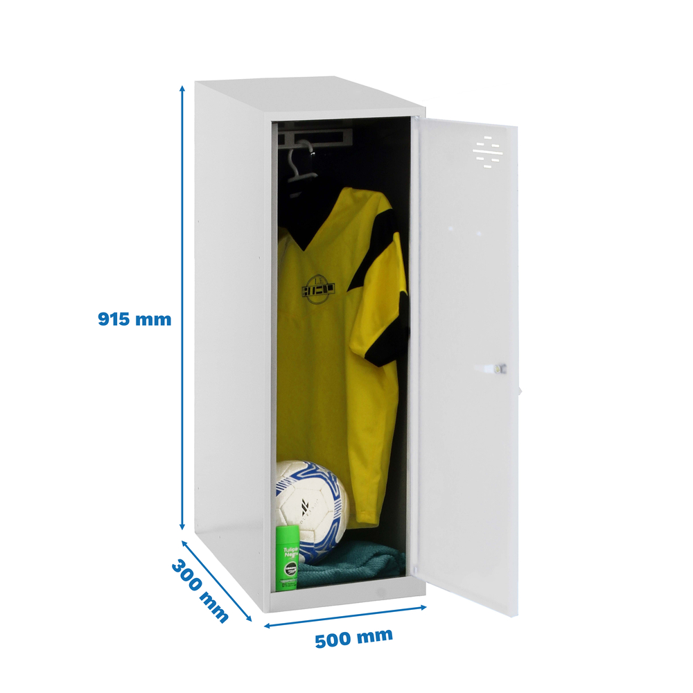 Vestiaire métallique monté 915x300x500 - Gris - SIMON RACK - 8425437064975