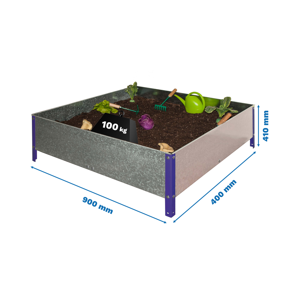 Jardinière extérieure - 410x900x400 - 1 niveau Bleu - SIMON RACK - 8425437069901