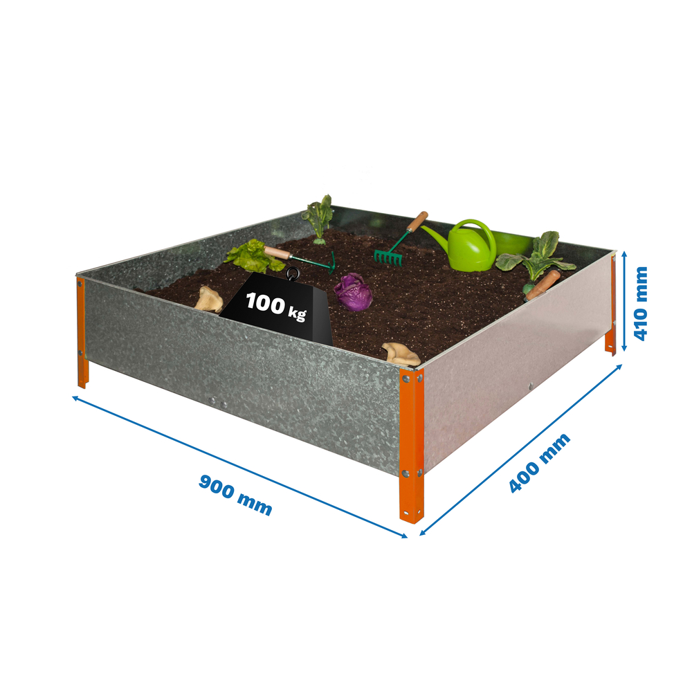 Jardinière extérieure - 410x900x400 - 1 niveau Orange - SIMON RACK - 8425437069918