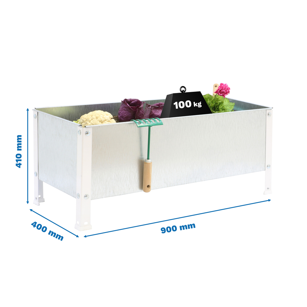 Jardinière extérieure - 410x900x400 - 1 niveau Blanc - SIMON RACK - 8425437069932