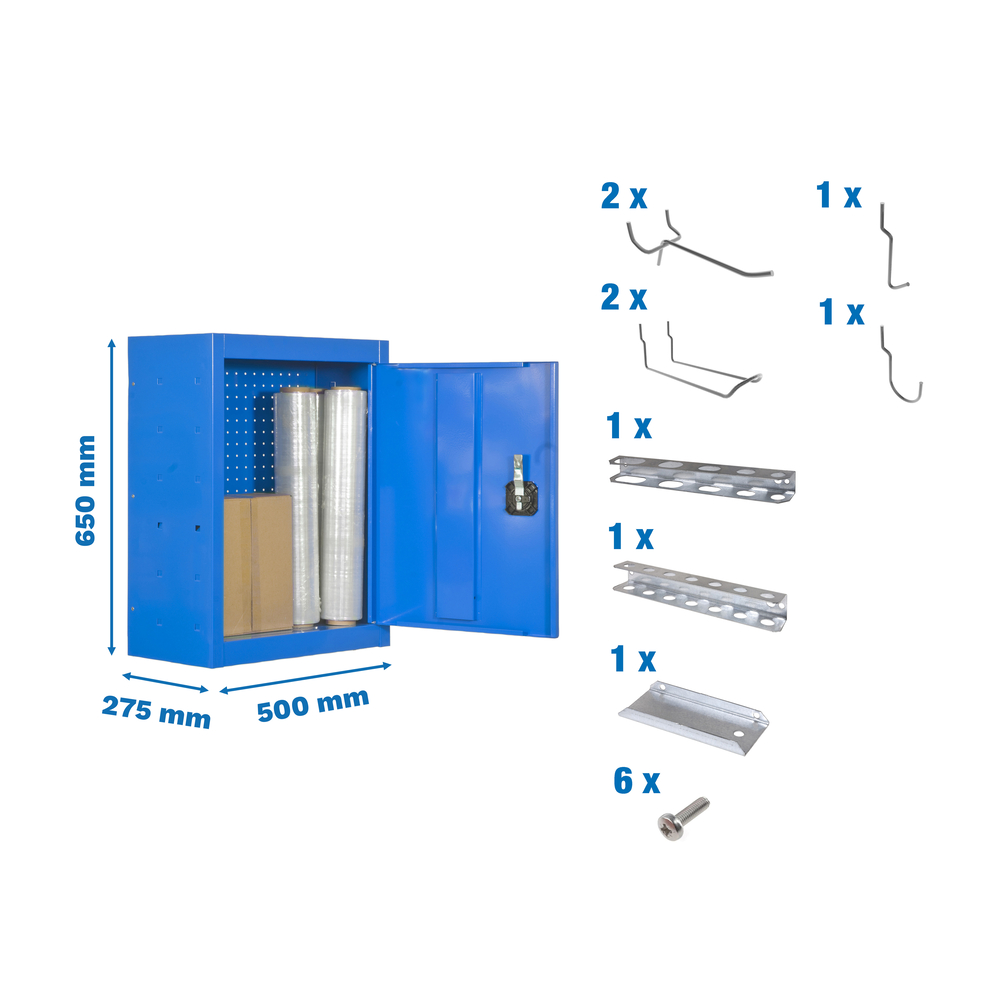 Armoire de rangement - 650x500x275 - Bleu - SIMON RACK - 8425437072185
