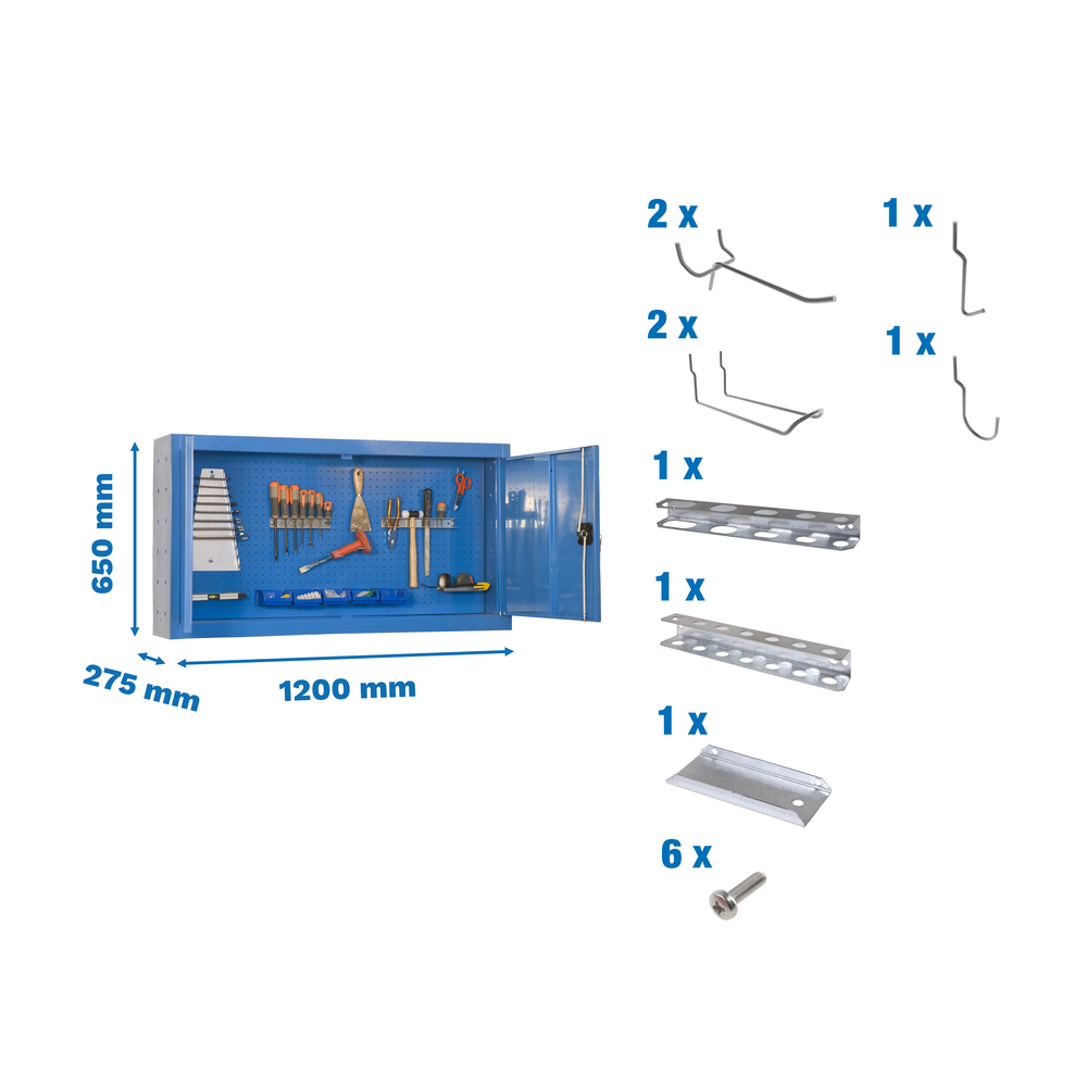 Armoire de rangement - 650x1200x275 - Bleu - SIMON RACK - 8425437072208