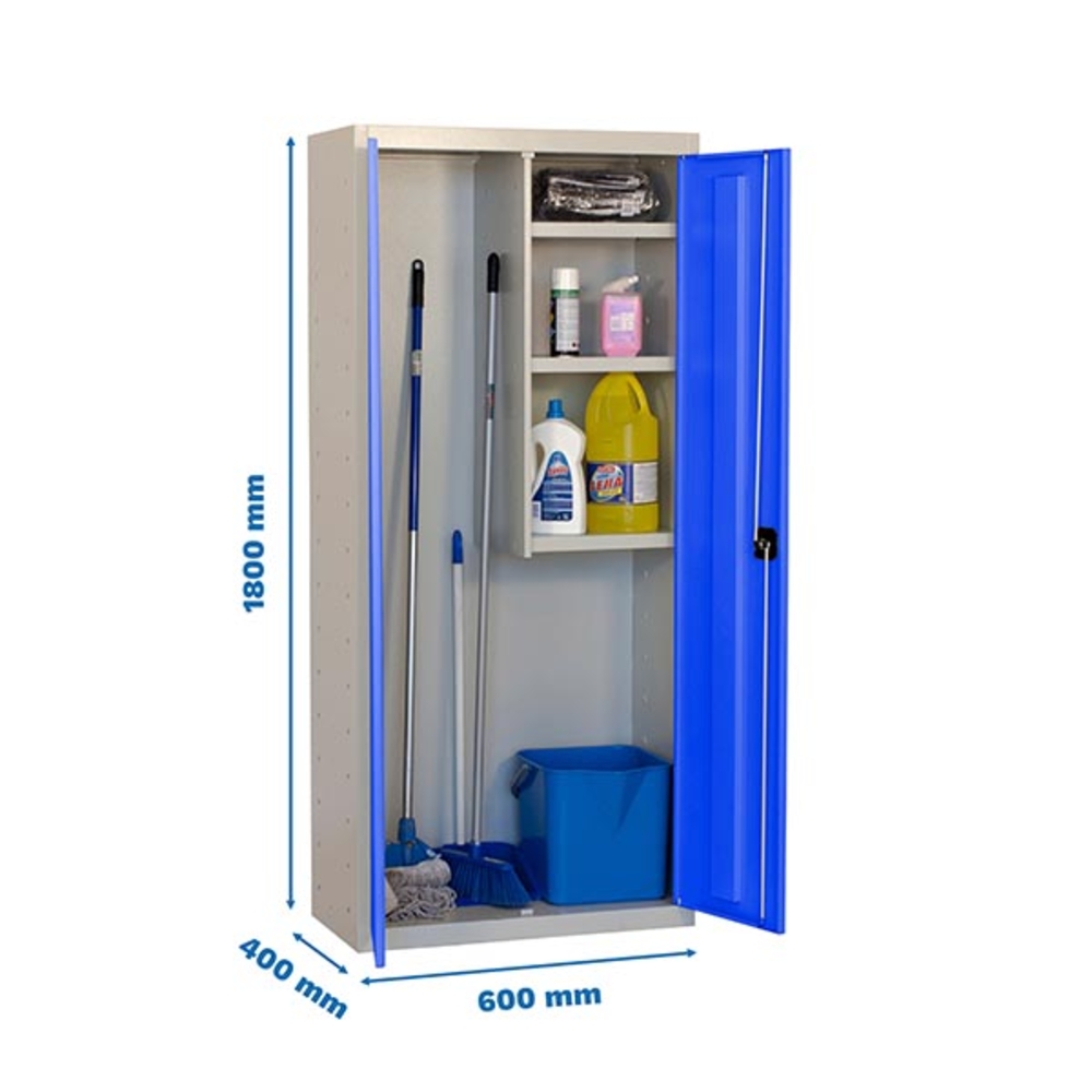Vestiaire métallique monté 1800x600x400 - Gris/Bleu - SIMON RACK - 8425437079368