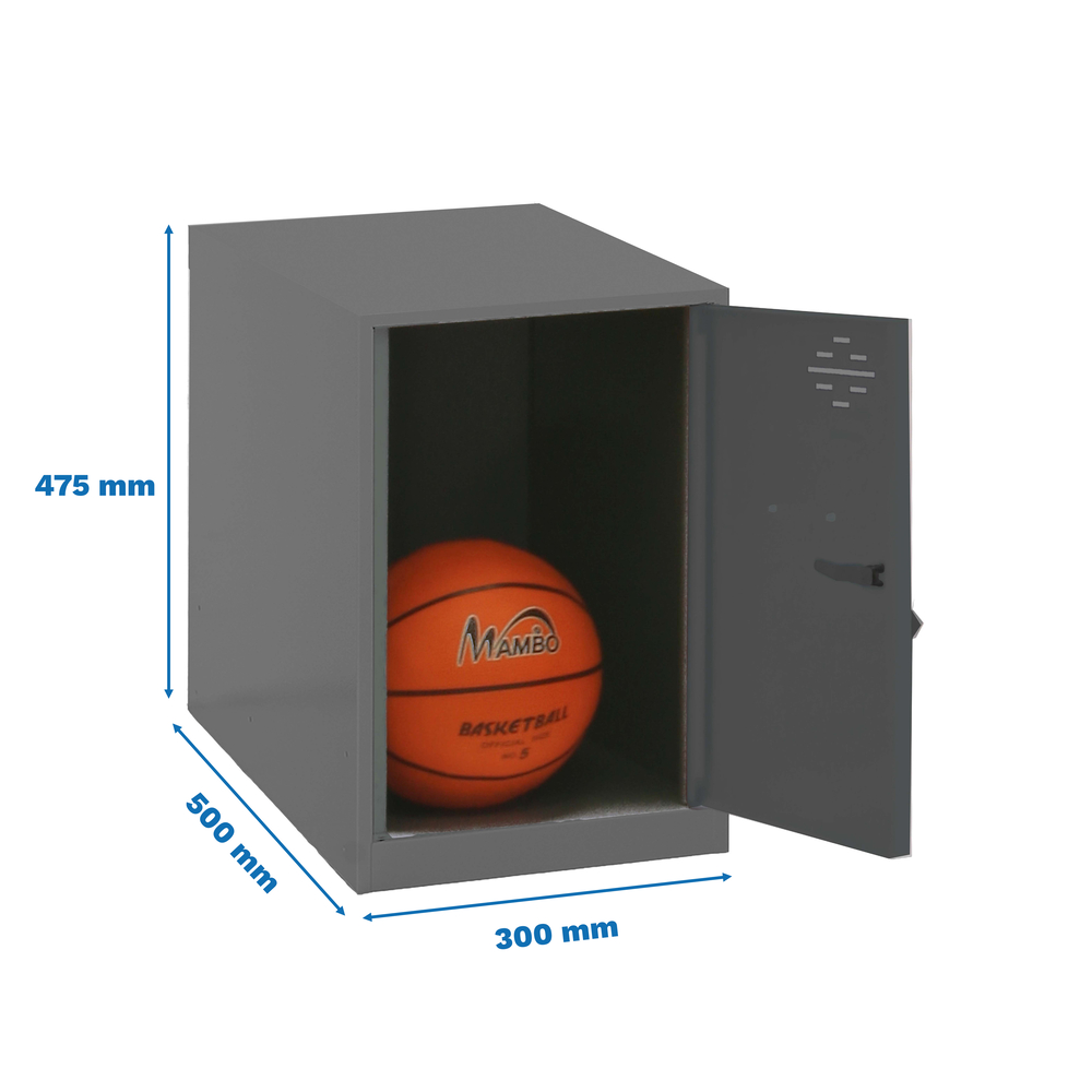 Vestiaire métallique monté 475x300x500 - Anthracite - SIMON RACK - 8425437108402