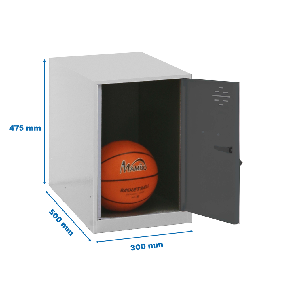 Vestiaire métallique monté 475x300x500 - Gris - SIMON RACK - 8425437108433