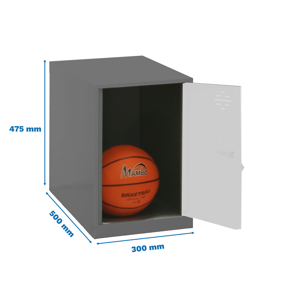 Vestiaire métallique 475x300x500 - Anthracite/Blanc - SIMON RACK - 8425437108518