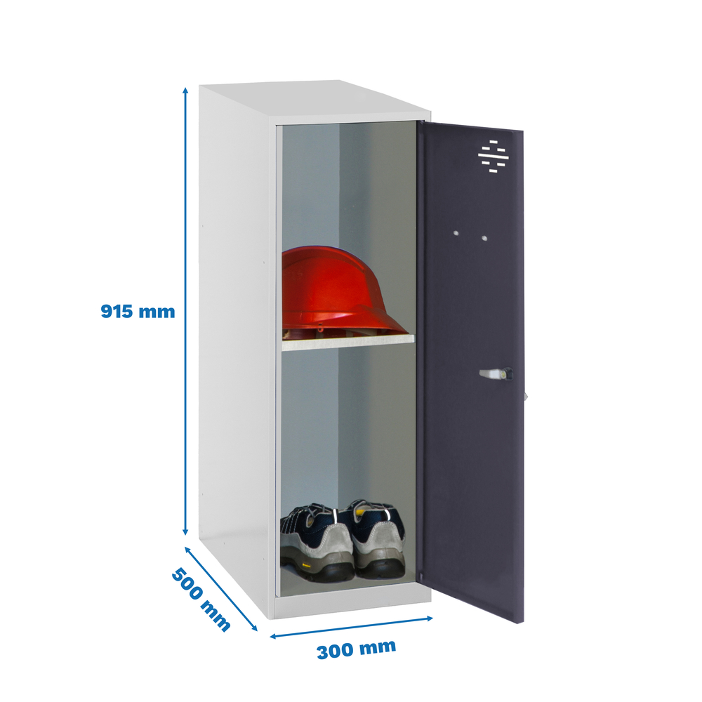 Vestiaire métallique 915x300x500 - Gris/Anthracite - SIMON RACK - 8425437116667