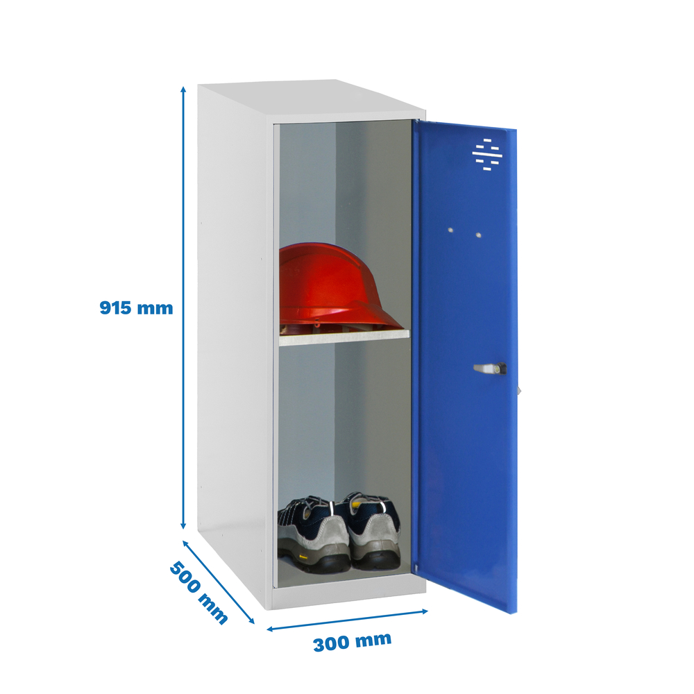 Vestiaire métallique 915x300x500 - Gris/Bleu - SIMON RACK - 8425437116674