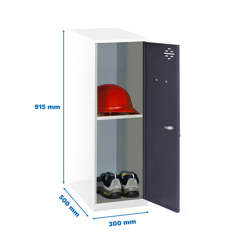 Vestiaire métallique 915x300x500 - Bleu/Anthracite - SIMON RACK - 8425437116810