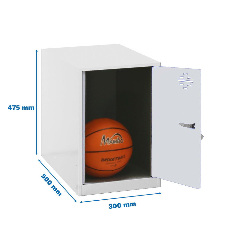 Vestiaire métallique monté 475x300x500 - Blanc - SIMON RACK - 8425437116872