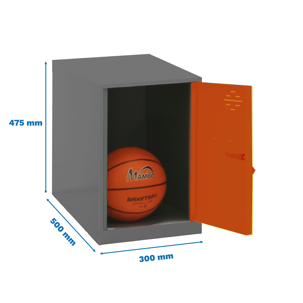 Vestiaire métallique monté 475x300x500 - Orange - SIMON RACK - 8425437116940