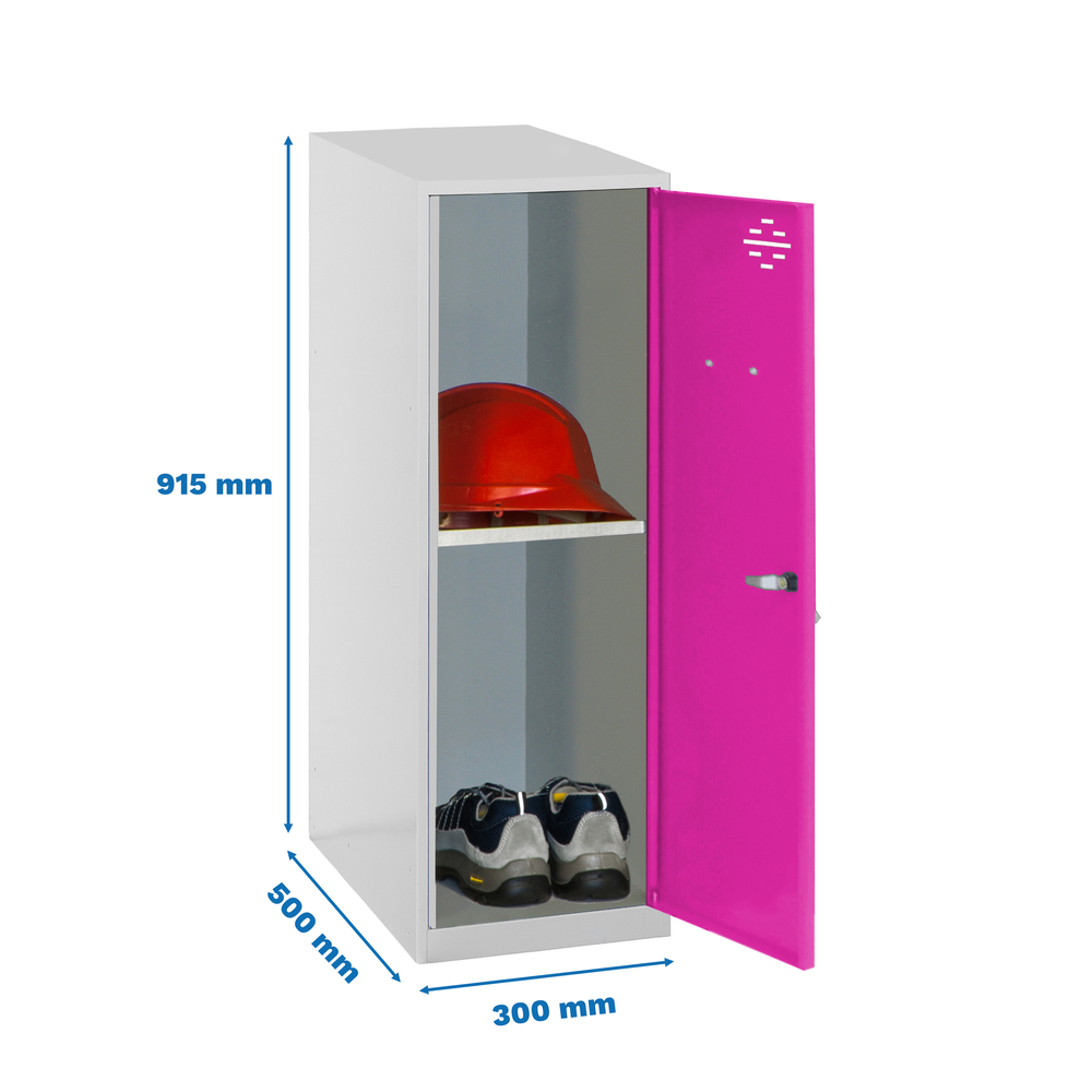 Vestiaire métallique monté 915x300x500 - Gris - SIMON RACK - 8425437117145