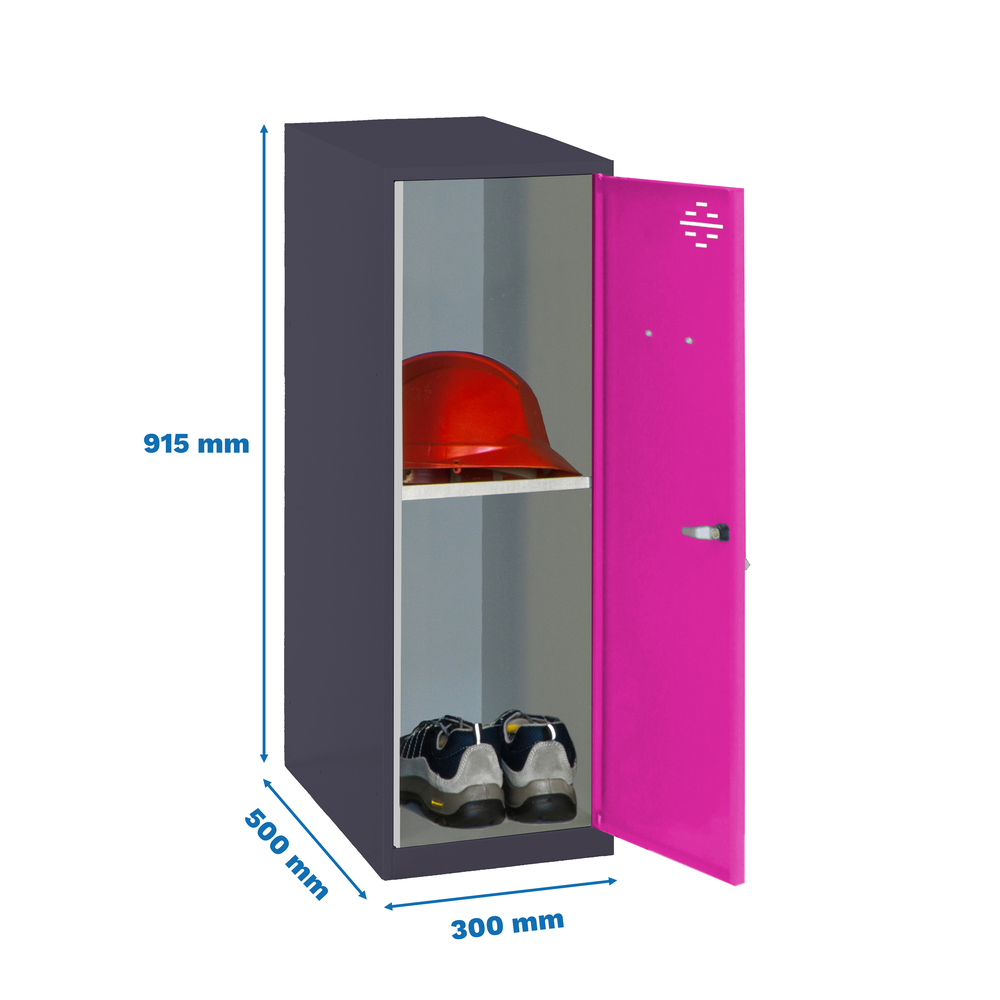 Vestiaire métallique monté 915x300x500 - Anthracite - SIMON RACK - 8425437117206