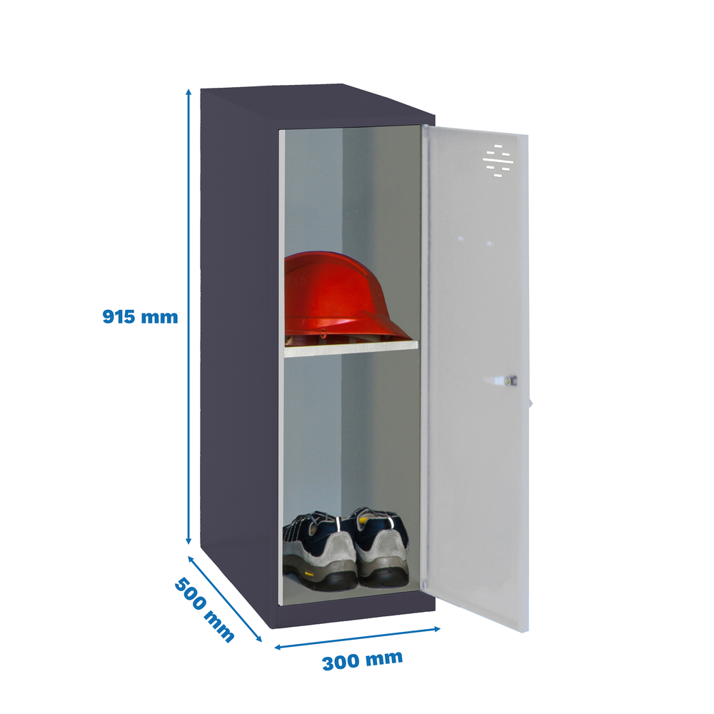 Vestiaire métallique monté 915x300x500 - Anthracite/Gris - SIMON RACK - 8425437117220