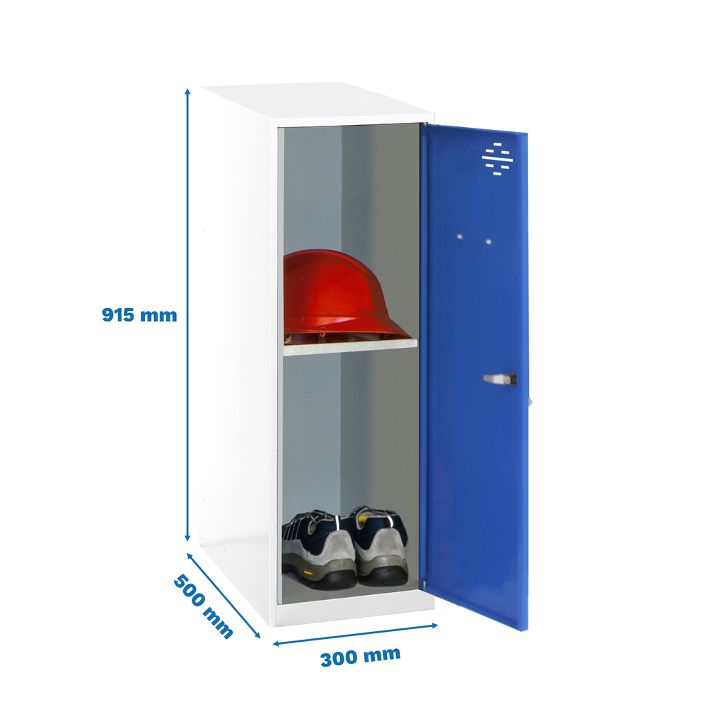 Vestiaire métallique monté 915x300x500 - Bleu - SIMON RACK - 8425437117237