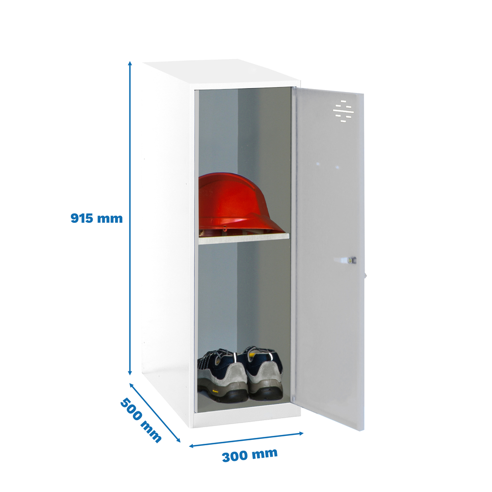 Vestiaire métallique monté 915x300x500 - Bleu/Gris - SIMON RACK - 8425437117299